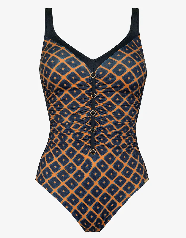 Bra - style bikini tops on sale with a push - up effect for enhanced cleavageTobacco Fields Detail Front Swimsuit - Tabac Black Bra - style bikini tops on sale with a push - up effect for enhanced cleavageTobacco Fields Detail Front Swimsuit - Tabac Black