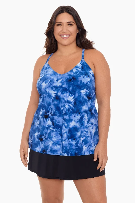 Sheer bikini bottoms with a lining on promotion for a bit of modestyPlus Size Bili Tankini Top Shibori Dream Sheer bikini bottoms with a lining on promotion for a bit of modestyPlus Size Bili Tankini Top Shibori Dream