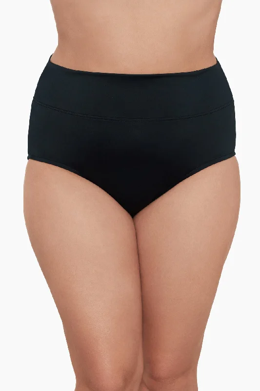 Embroidered bikini bottoms on sale in a geometric design for a modern touchPlus Size Yoke Top Brief Swim Bottom Embroidered bikini bottoms on sale in a geometric design for a modern touchPlus Size Yoke Top Brief Swim Bottom