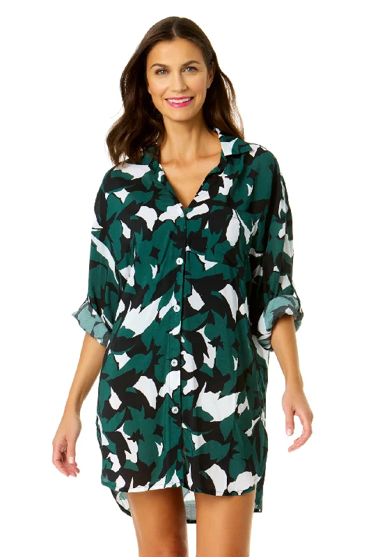 Tie - dye bikini sets on promotion in vibrant colors for a fun and eye - catching beach lookWomen's Desert Bloom Button Down Shirt Swimsuit Cover Up Tie - dye bikini sets on promotion in vibrant colors for a fun and eye - catching beach lookWomen's Desert Bloom Button Down Shirt Swimsuit Cover Up