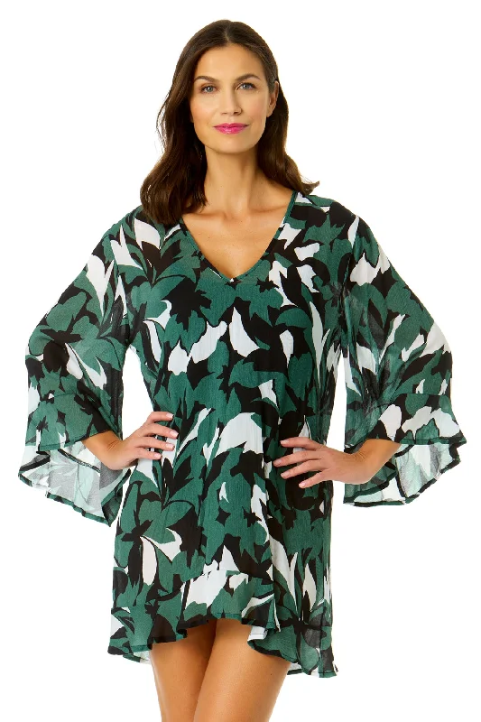 Low - rise bikini bottoms with a cheeky cut on sale for a more revealing styleWomen's Desert Bloom Flounce V Neck Tunic Swimsuit Cover Up Low - rise bikini bottoms with a cheeky cut on sale for a more revealing styleWomen's Desert Bloom Flounce V Neck Tunic Swimsuit Cover Up
