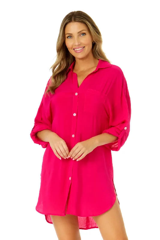 Lace - trimmed bikini bottoms on discount in pastel colors for a feminine touchWomen's Live In Color Button Down Shirt Swimsuit Cover Up Lace - trimmed bikini bottoms on discount in pastel colors for a feminine touchWomen's Live In Color Button Down Shirt Swimsuit Cover Up