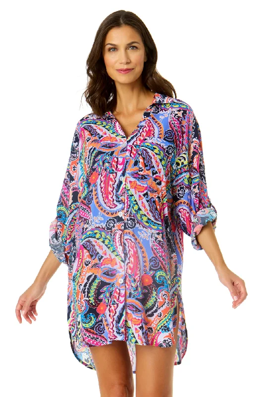 Triangle bikini tops with padded cups on special offer for added comfortWomen's Paisley Parade Button Down Shirt Swimsuit Cover Up Triangle bikini tops with padded cups on special offer for added comfortWomen's Paisley Parade Button Down Shirt Swimsuit Cover Up