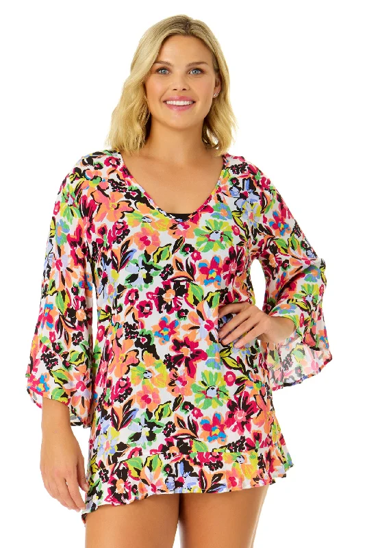 Tube bikini tops on discount that stay in place during activitiesWomen's Sun Blossom Flounce V Neck Tunic Swimsuit Cover Up Tube bikini tops on discount that stay in place during activitiesWomen's Sun Blossom Flounce V Neck Tunic Swimsuit Cover Up