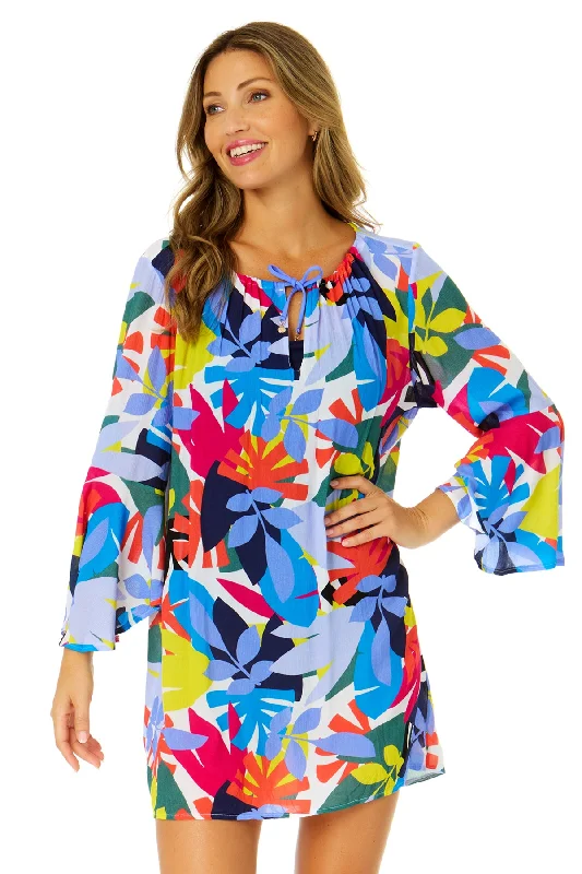 Bra - style bikini tops with underwire and adjustable straps on saleWomen's Tropic Stamp Bell Sleeve Tunic Swimsuit Cover Up Bra - style bikini tops with underwire and adjustable straps on saleWomen's Tropic Stamp Bell Sleeve Tunic Swimsuit Cover Up
