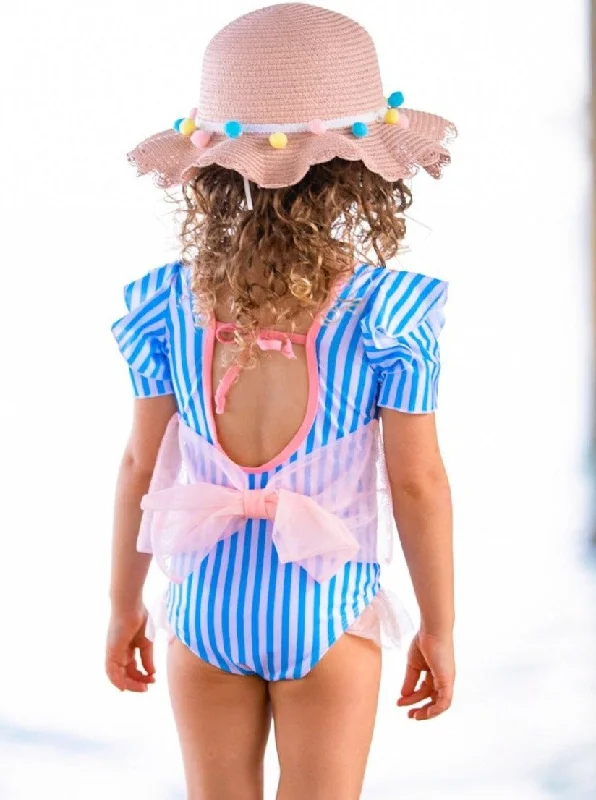 Girls High Tides, Good Vibes One Piece Swimsuit