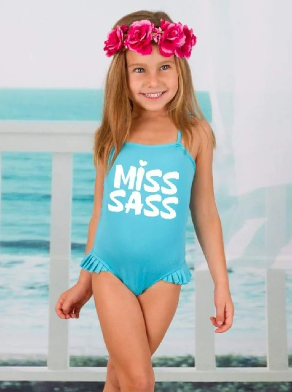 Girls Miss Sass One Piece Swimsuit