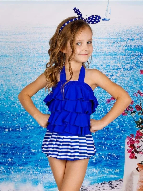 Girls Summer Splash One Piece Swimsuit
