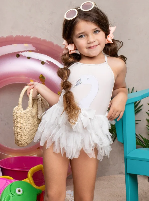 Girls The Swimming Ballerina One Piece Swimsuit