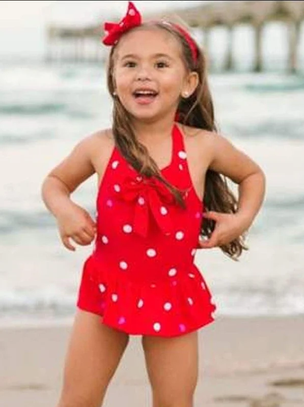 Girls Miss Little Retro One Piece Swimsuit