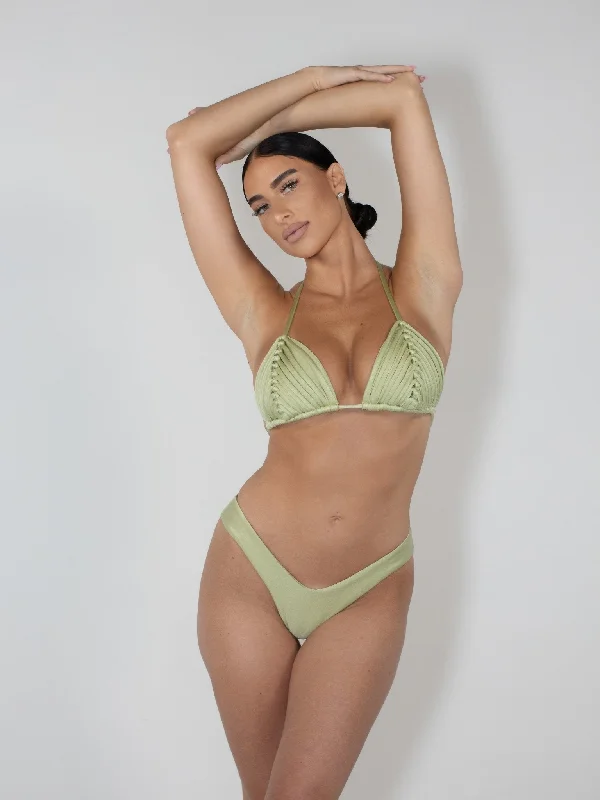Mykonos Triangle Bikini Set
 | Light Olive
