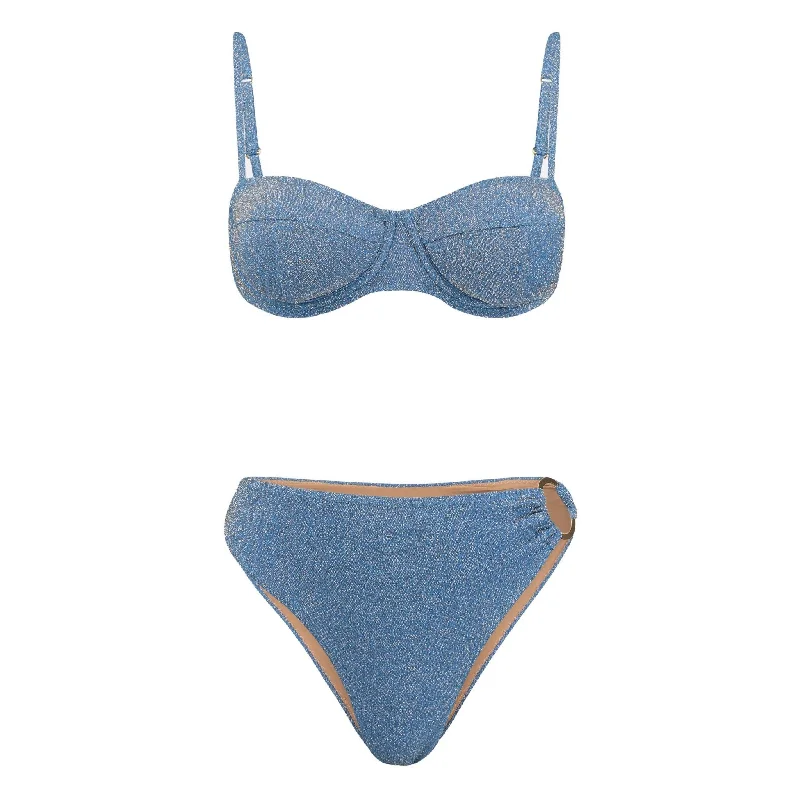 Cristalle Underwire Bikini Set | Blue Sapphire