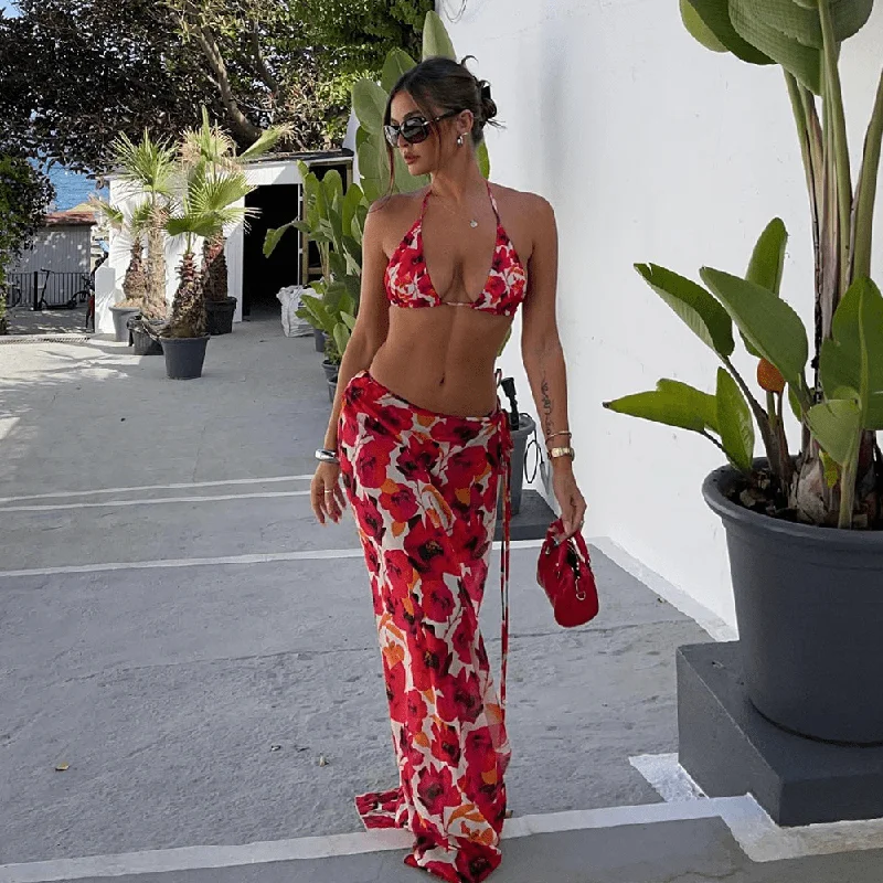 Bikini Set with Slim Skirts 3 pcs