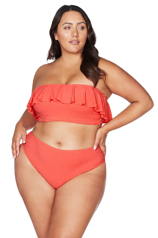 Aria Coral Monet Mid Rise Swim Pant