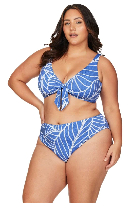 Philharmonic Blue Monet Curve Fit Mid Rise Swim Pant