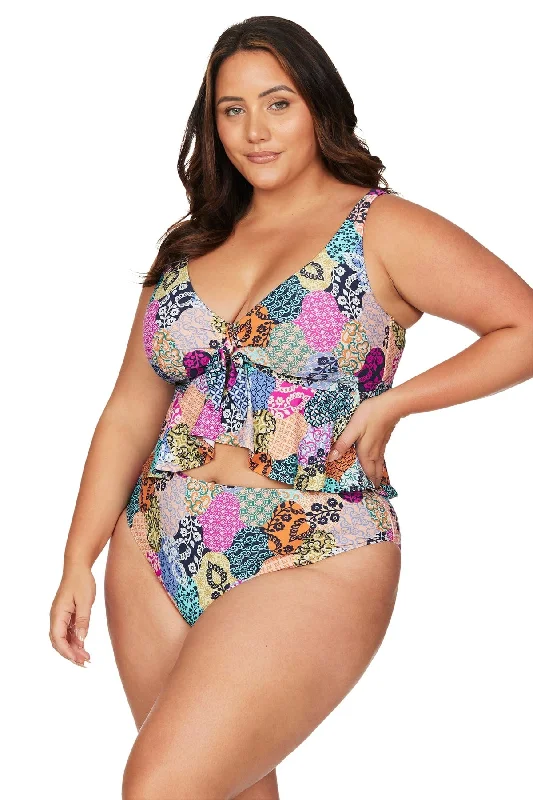 Salmagundi Multi Monet Curve Fit Mid Rise Swim Pant