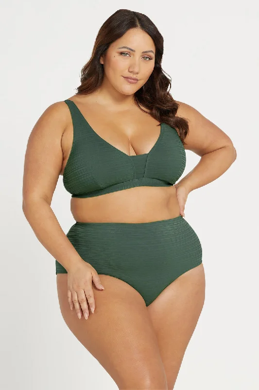 Olive Aria Richter High Waist Swim Pant - Final Sale