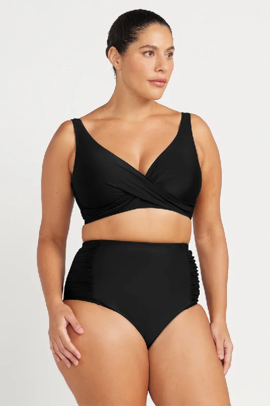 Black Hues Botticelli High Waist Bikini Bottom