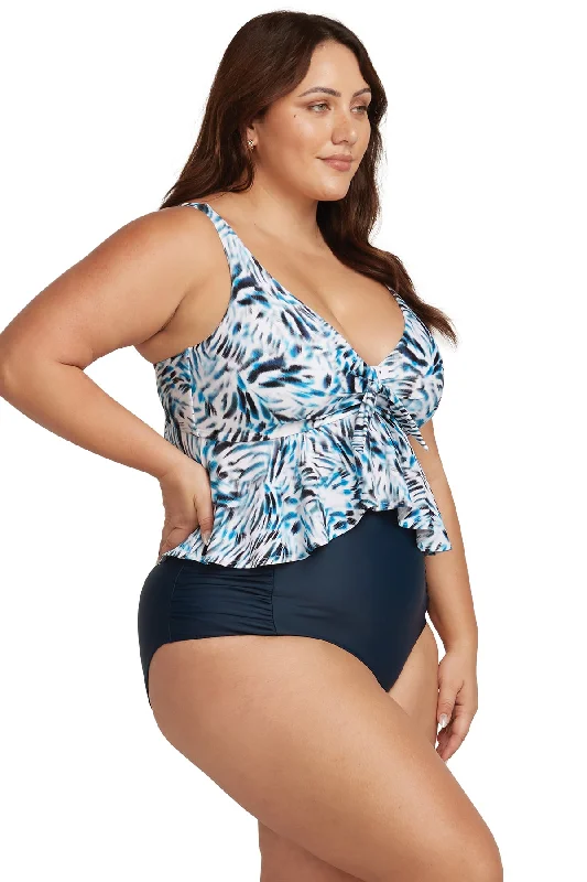 Dark Navy Botticelli High Waist Bikini Bottom