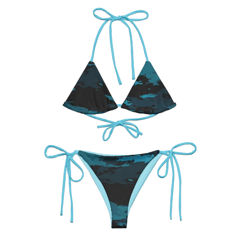 Find Your Coast® Camo UPF 50 Recycled String Bikini
