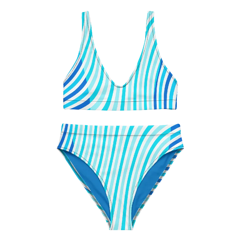Find Your Coast® Wave Places Recycled High Waisted Bikini Set